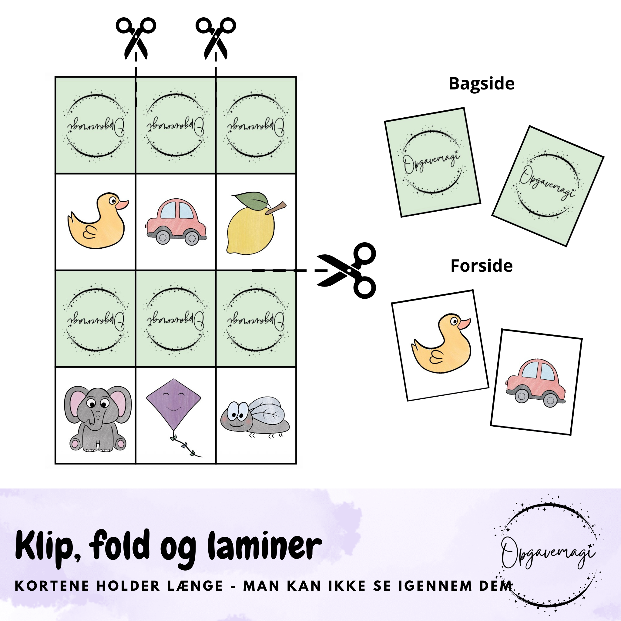 Alfabetkort - 4 sæt kort