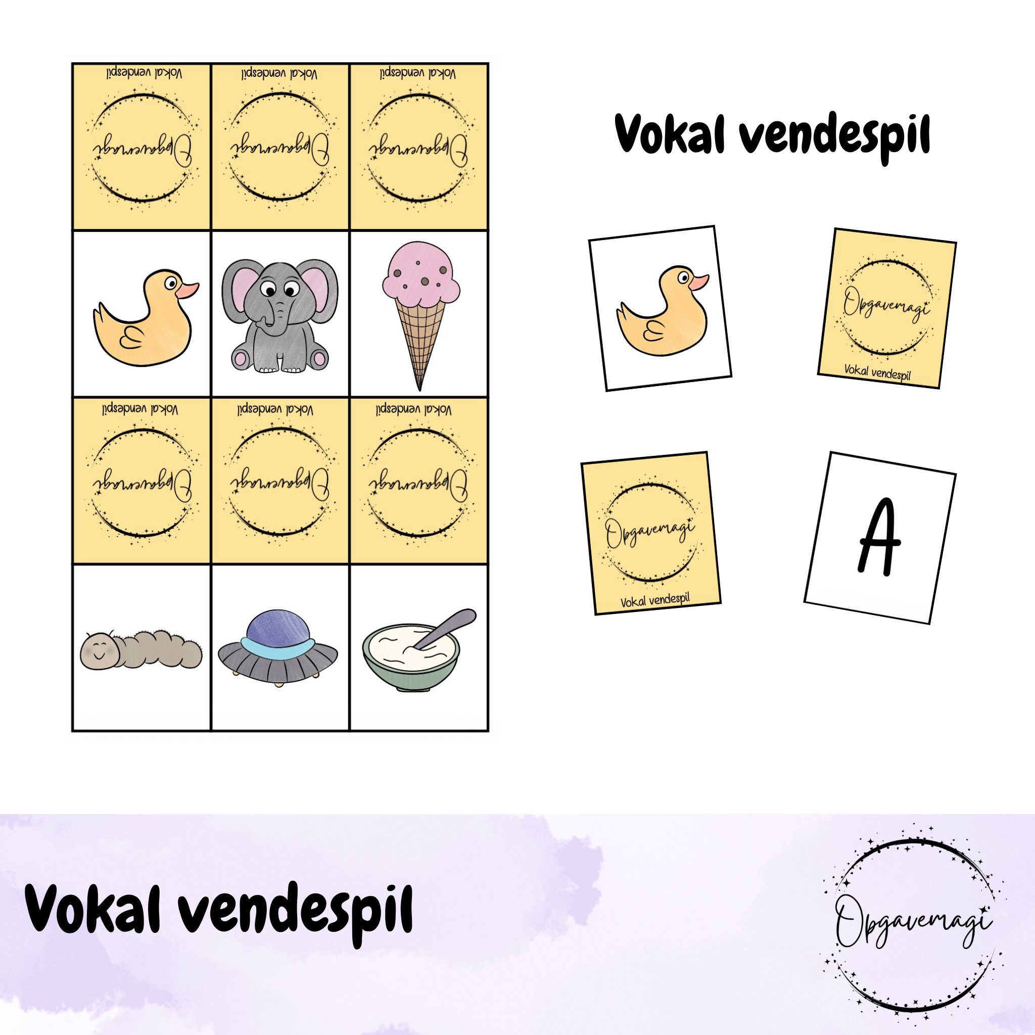 Alfabetkort - 4 sæt kort