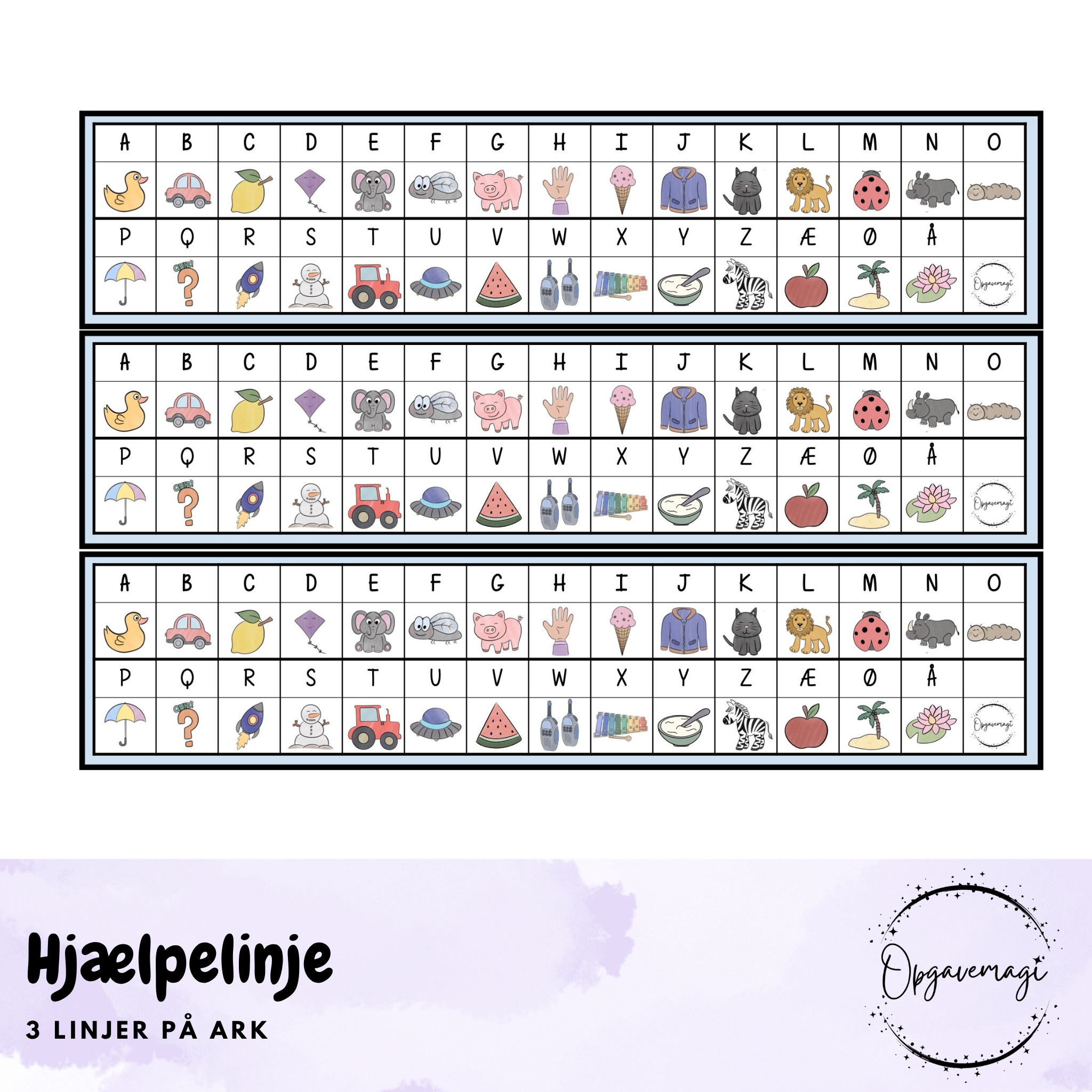 Hjælpelinje - Alfabet hjælper
